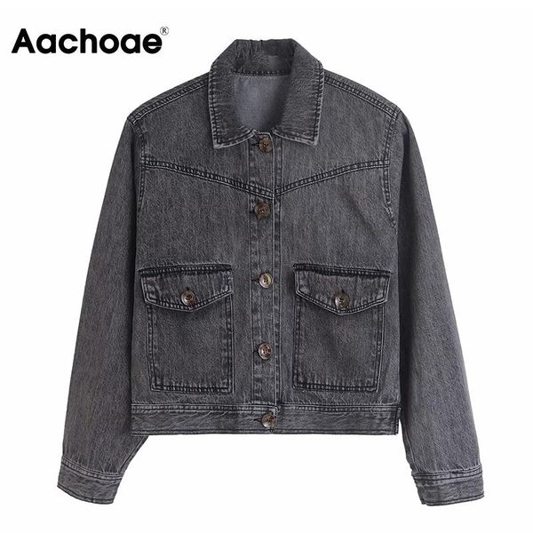 women's jackets aachoae women fashion gray denim jacket 2021 turn down collar vintage cotton jeans coat long sleeve pockets outerwear s, Black;brown
women's jackets aachoae women fashion gray denim jacket 2021 turn down collar vintage cotton jeans coat long sleeve pockets outerwear s, Black;brown