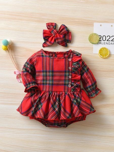 baby tartan flounce sleeve ruffle trim dress & headband she02, Red;yellow
baby tartan flounce sleeve ruffle trim dress & headband she02, Red;yellow