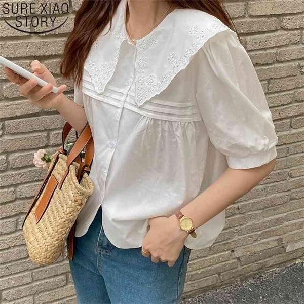 chic lace shirt women hollow out short sleeve s summer sweet peter pan collar loose casual blusas 14067 210506, White
chic lace shirt women hollow out short sleeve s summer sweet peter pan collar loose casual blusas 14067 210506, White