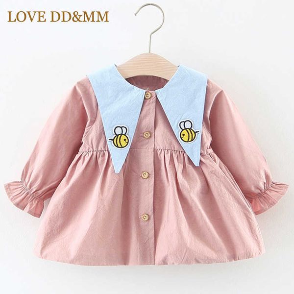 love dd&mm girls dresses spring cute girl simple solid color bee pointed collar long-sleeved sweet dress 210715, Red;yellow
love dd&mm girls dresses spring cute girl simple solid color bee pointed collar long-sleeved sweet dress 210715, Red;yellow