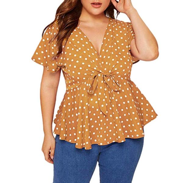 plus size t-shirt womens and blouses elegant shirt v neck short sleeve polka dot knot front large size blouse with bow, Black
plus size t-shirt womens and blouses elegant shirt v neck short sleeve polka dot knot front large size blouse with bow, Black