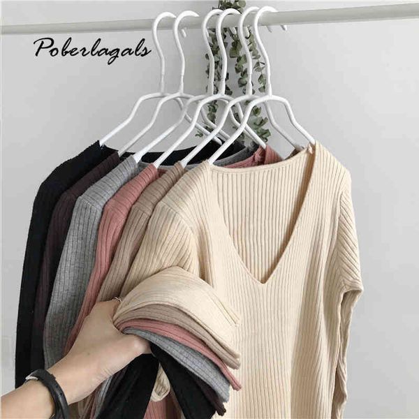 jumper winter v-neck korean sweaters women pullovers autumn knit solid color slim long-sleeved wool-blend sweaters female 210420, White;black
jumper winter v-neck korean sweaters women pullovers autumn knit solid color slim long-sleeved wool-blend sweaters female 210420, White;black