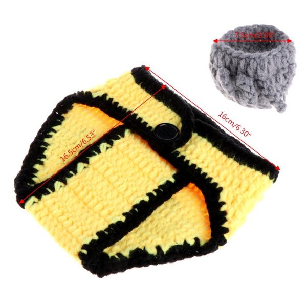 caps & hats 2pcs born baby girl boy knit crochet clothes costume pography prop outfits, Yellow
caps & hats 2pcs born baby girl boy knit crochet clothes costume pography prop outfits, Yellow