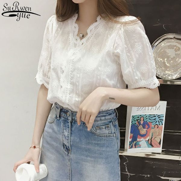 summer short sleeve lace shirt fashion v neck hollow women's blouse plus size sweet embroidery slim white 13487 210427
summer short sleeve lace shirt fashion v neck hollow women's blouse plus size sweet embroidery slim white 13487 210427