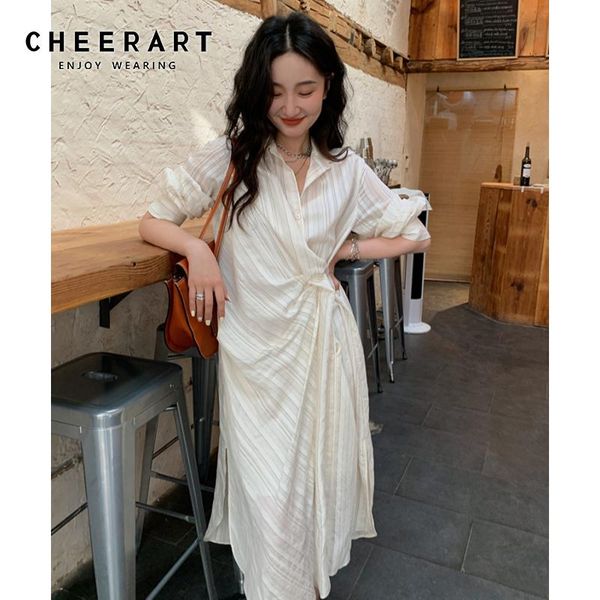 casual dresses cheerart kink korean fashion striped designer long dress women sleeve button up collar midi shirt summer clothes 2021, Black;gray
casual dresses cheerart kink korean fashion striped designer long dress women sleeve button up collar midi shirt summer clothes 2021, Black;gray