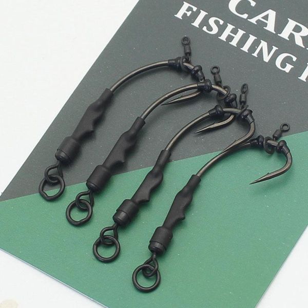 fishing hooks 4pcs carp rig coated barbed hook ready tied ronnie links hair combi chod with size 2 4 6 8
fishing hooks 4pcs carp rig coated barbed hook ready tied ronnie links hair combi chod with size 2 4 6 8