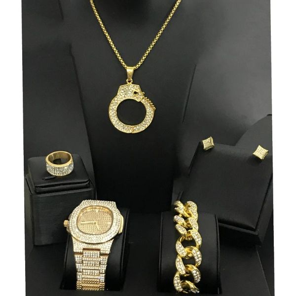 earrings & necklace luxury men gold color watch bracelet ring combo set out cuban chain fashion band for, Silver
earrings & necklace luxury men gold color watch bracelet ring combo set out cuban chain fashion band for, Silver