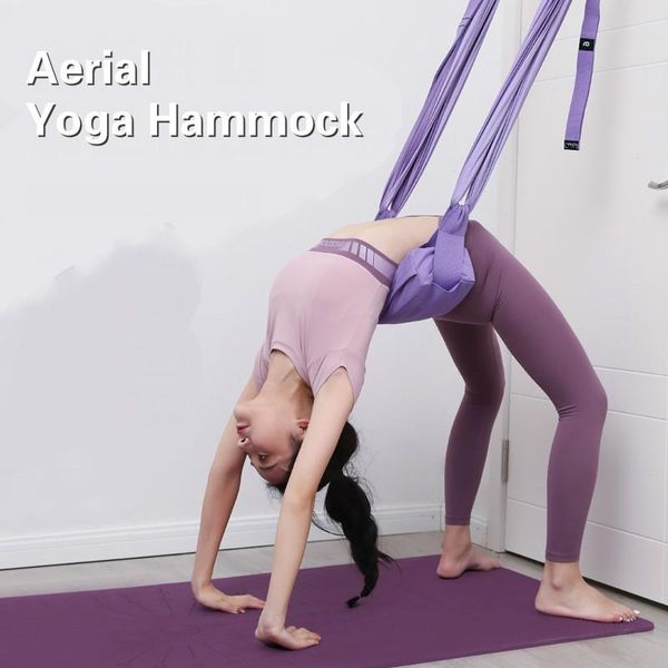 resistance bands 6 handles aerial yoga hammock flying swing anti gravity pilates inversion exercises device home gym leg splits hanging belt 
resistance bands 6 handles aerial yoga hammock flying swing anti gravity pilates inversion exercises device home gym leg splits hanging belt