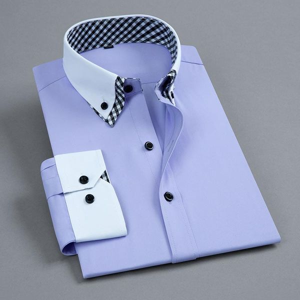 men's casual shirts trendy brand design shirt men long sleeve slim fit cotton dress office formal camisa masculina, White;black
men's casual shirts trendy brand design shirt men long sleeve slim fit cotton dress office formal camisa masculina, White;black