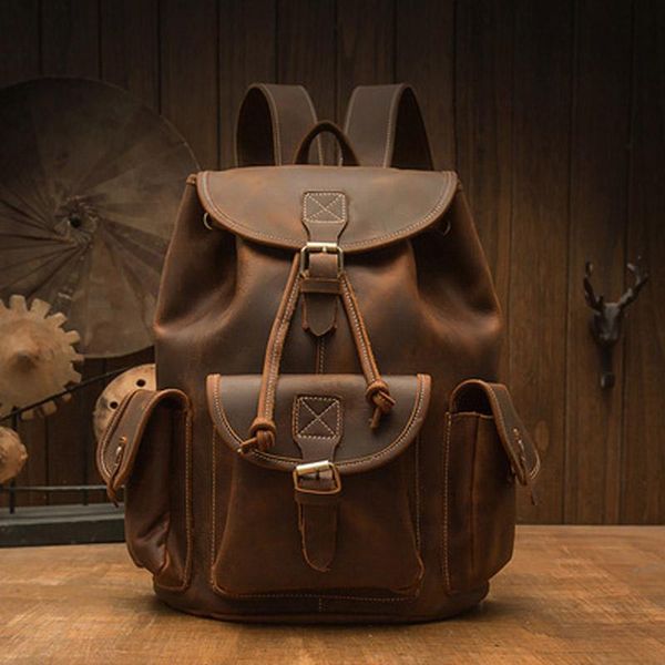 handmade crazy horse leather backpack retro british style male trendy ladies outdoor travel
handmade crazy horse leather backpack retro british style male trendy ladies outdoor travel