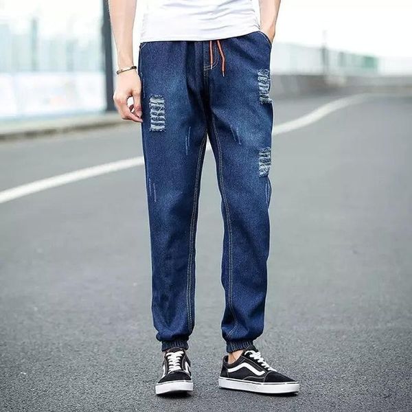 men's jeans men ripped skinny fit denim trousers male pants summer korean streetwear harajuku hip hop, Blue
men's jeans men ripped skinny fit denim trousers male pants summer korean streetwear harajuku hip hop, Blue