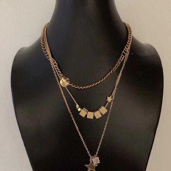 chains brand trendy ladies fashion retro classic square dice letter star pendant multilayer chain necklace for women holiday gift, Silver
chains brand trendy ladies fashion retro classic square dice letter star pendant multilayer chain necklace for women holiday gift, Silver