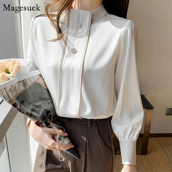 women's blouses & shirts office lady women shirt blusas mujer 2021 autumn loose long sleeve chiffon blouse stand collar female clothin, White
women's blouses & shirts office lady women shirt blusas mujer 2021 autumn loose long sleeve chiffon blouse stand collar female clothin, White