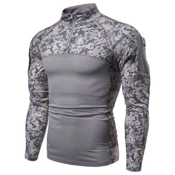 men's t-shirts men long sleeve zipper camouflage high collar clothing, tight sports suit for spring, autumn, White;black
men's t-shirts men long sleeve zipper camouflage high collar clothing, tight sports suit for spring, autumn, White;black