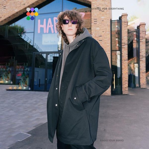 men's jackets alt basic  windproof jacket men women autumn stand collar long casual matching coat overcoats streetwear, Black;brown
men's jackets alt basic  windproof jacket men women autumn stand collar long casual matching coat overcoats streetwear, Black;brown