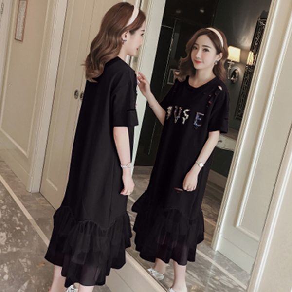 spring summer new women sweet loose hole short-sleeved shirt dress mesh stitching fishtail knee-length dresses pink black, Black;gray
spring summer new women sweet loose hole short-sleeved shirt dress mesh stitching fishtail knee-length dresses pink black, Black;gray