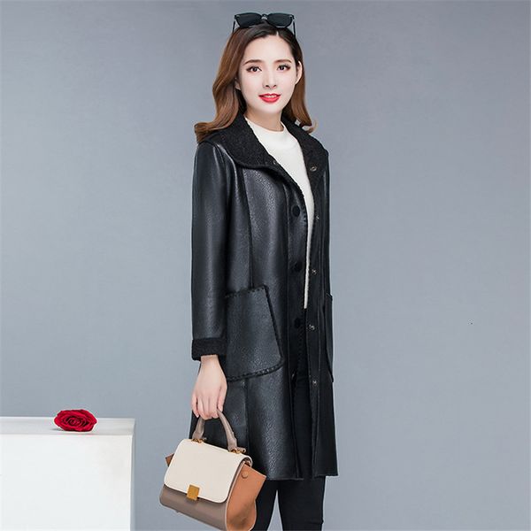 winter warmth faux leather women black brown size pu jacket lapel leisure fashion plus thick coat lr728 201119
winter warmth faux leather women black brown size pu jacket lapel leisure fashion plus thick coat lr728 201119