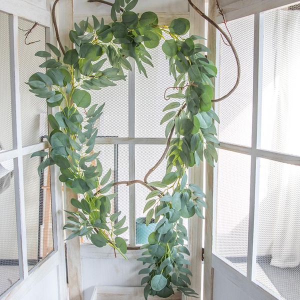 decorative flowers & wreaths 2m hanging eucalyptus garland artificial plants vine willow leaf rattan garden home decor party wedding props c
decorative flowers & wreaths 2m hanging eucalyptus garland artificial plants vine willow leaf rattan garden home decor party wedding props c