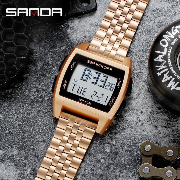 wristwatches sanda military sports watches electronic mens male clock waterproof led digital watch relogio masculino, Slivery;brown
wristwatches sanda military sports watches electronic mens male clock waterproof led digital watch relogio masculino, Slivery;brown