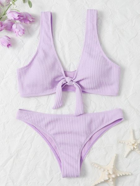 textured knot front bikini swimsuit p5nt#, White;black
textured knot front bikini swimsuit p5nt#, White;black