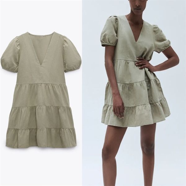 linen tiered summer dress women short puff sleeve v neck vintage loose mini es woman ruffle hem casual pleat 210524, Black;gray
linen tiered summer dress women short puff sleeve v neck vintage loose mini es woman ruffle hem casual pleat 210524, Black;gray