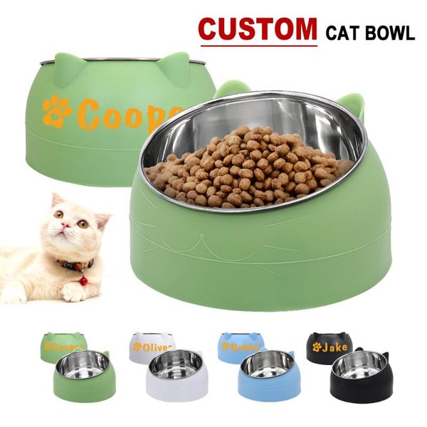 personalized cat bowl customized tilted stainless steel cats 15 degree water feeder safeguard neck protection dish bowls & feeders
personalized cat bowl customized tilted stainless steel cats 15 degree water feeder safeguard neck protection dish bowls & feeders