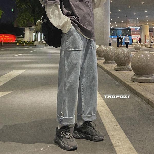 men's jeans 2021 spring autumn denim loose casual straight-leg pants korean old teenagers harem men, Blue
men's jeans 2021 spring autumn denim loose casual straight-leg pants korean old teenagers harem men, Blue