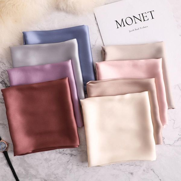 scarves 70*70cm women's small silk square scarf neck for ladies hair scarfs solid female foulard neckerchief shawls bandanas, Blue;gray
scarves 70*70cm women's small silk square scarf neck for ladies hair scarfs solid female foulard neckerchief shawls bandanas, Blue;gray