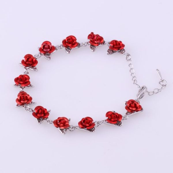 charm bracelets delicate rose gold color link chain romantic bracelet with red enamel jewelry valentine gift for lover, Golden;silver
charm bracelets delicate rose gold color link chain romantic bracelet with red enamel jewelry valentine gift for lover, Golden;silver