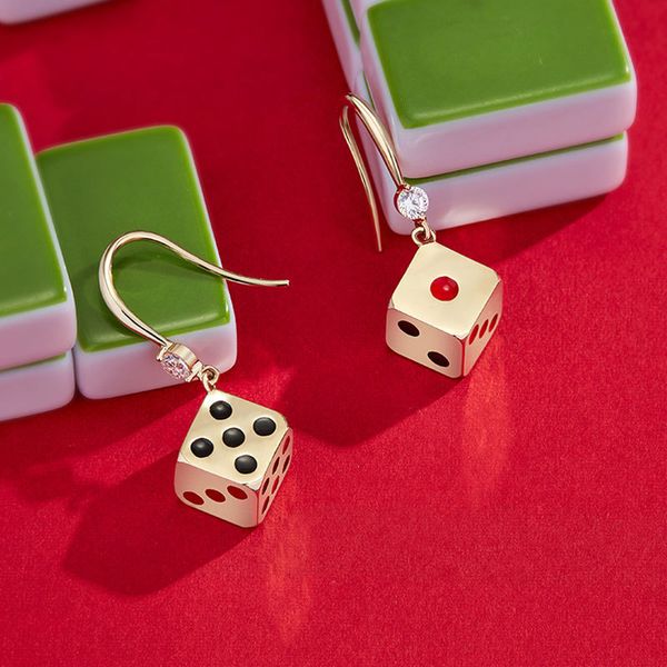 style new national lucky dice ear hook year personality earrings christmas gifts temperament female earrings, Golden
style new national lucky dice ear hook year personality earrings christmas gifts temperament female earrings, Golden