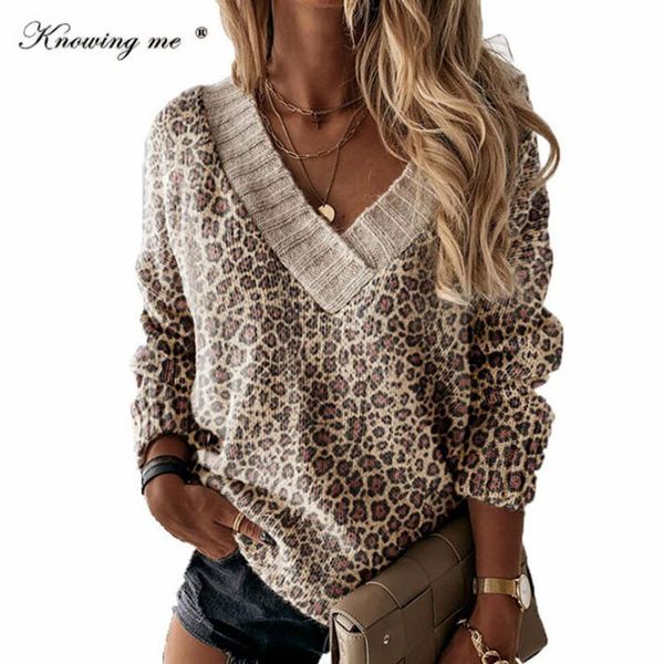 women's sweaters autumn leopard patchwork knitted sweater women v neck long sleeve kintwear elegant winter loose pullover jumpers, White;black
women's sweaters autumn leopard patchwork knitted sweater women v neck long sleeve kintwear elegant winter loose pullover jumpers, White;black