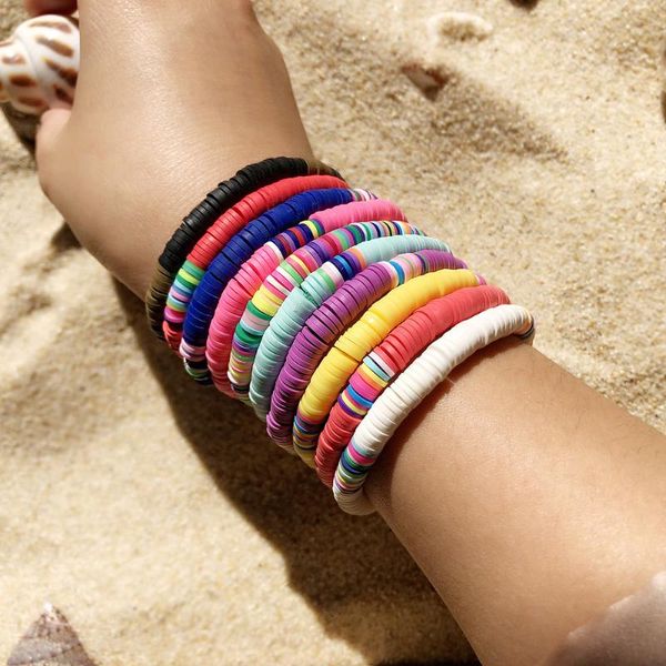 charm bracelets soft ceramic bracelet female stretch rope beach bohemian sweet 6mm colored, Golden;silver
charm bracelets soft ceramic bracelet female stretch rope beach bohemian sweet 6mm colored, Golden;silver