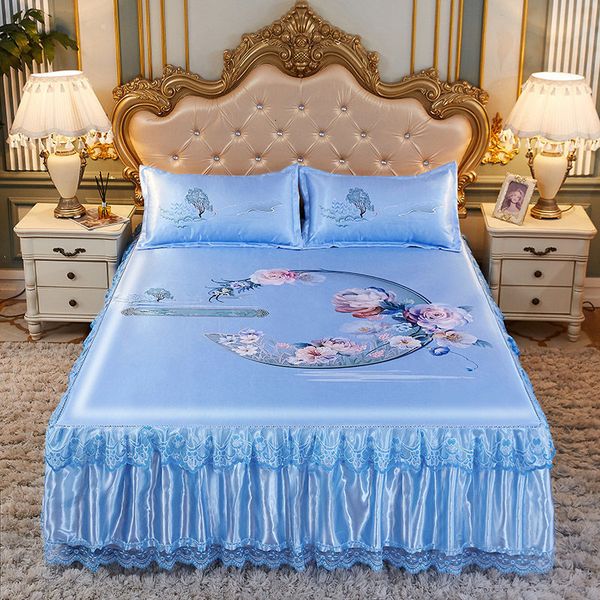 bed skirt luxury sheet with 3pcs pillowcase summer ice silk chinese style pastoral ding romantic textile king/queen j8130 1hjf
bed skirt luxury sheet with 3pcs pillowcase summer ice silk chinese style pastoral ding romantic textile king/queen j8130 1hjf