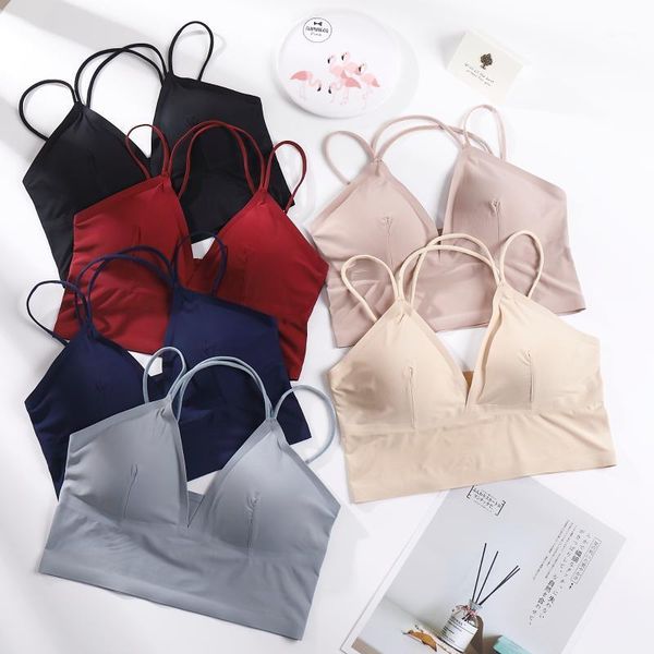 camisoles & tanks women tank crop seamless underwear female deep v lingerie cross strap silk padded camisole, Black;white
camisoles & tanks women tank crop seamless underwear female deep v lingerie cross strap silk padded camisole, Black;white