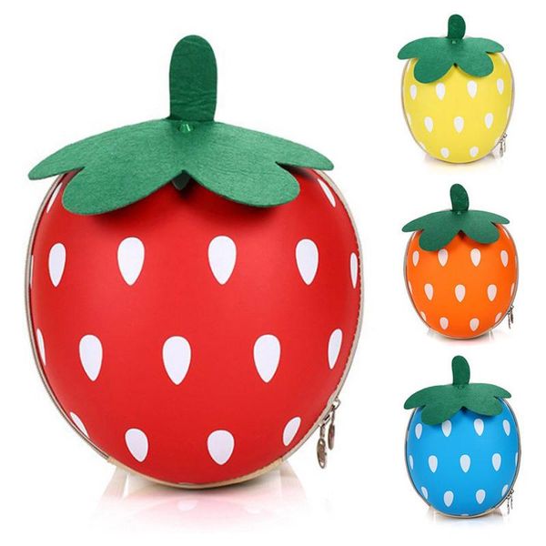 sweet red strawberry school bags for girls cute egg backpack kindergarten toddler kids boys mochila escolar
