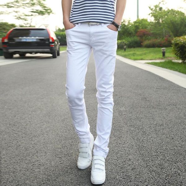 men's jeans trendy brand spring autumn 2021 models slim feet straight korean elastic casual black pencil long pants for men, Blue
men's jeans trendy brand spring autumn 2021 models slim feet straight korean elastic casual black pencil long pants for men, Blue