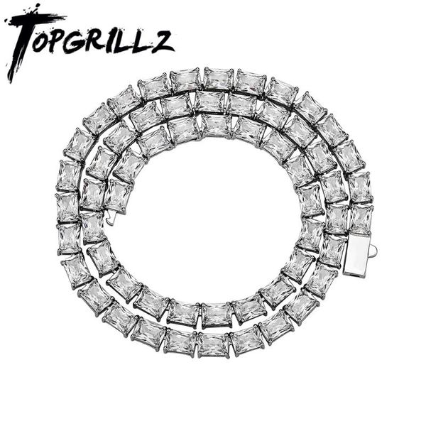 chains rillz 6mm baguette tennis chain necklace with spring clasp full iced out micro pave cubic zirconia women's jewelry for gift, Silver
chains rillz 6mm baguette tennis chain necklace with spring clasp full iced out micro pave cubic zirconia women's jewelry for gift, Silver
