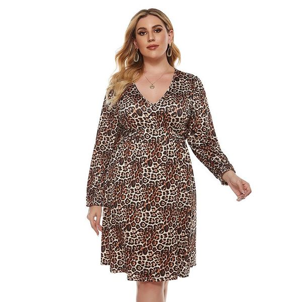 casual dresses plus size dress women summer v neck long sleeve leopard print midi high waist ladies tunic, Black;gray
casual dresses plus size dress women summer v neck long sleeve leopard print midi high waist ladies tunic, Black;gray