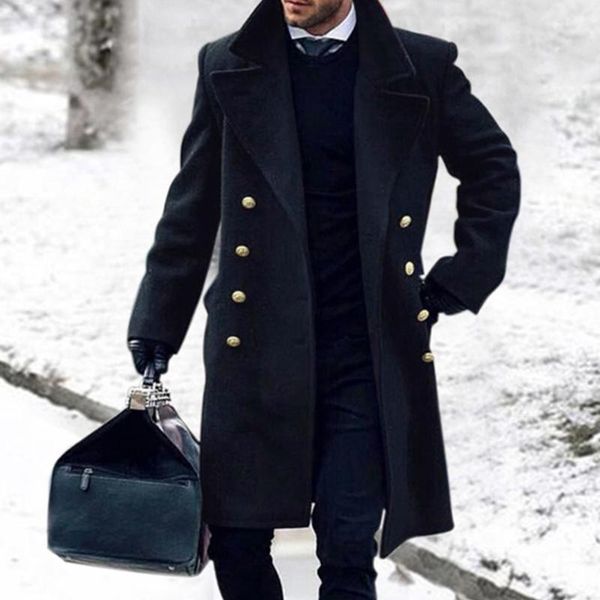 men's wool & blends winter trench coat for men fashion mens jackets version artificial jacket double collar warm woolen jacke, Black
men's wool & blends winter trench coat for men fashion mens jackets version artificial jacket double collar warm woolen jacke, Black