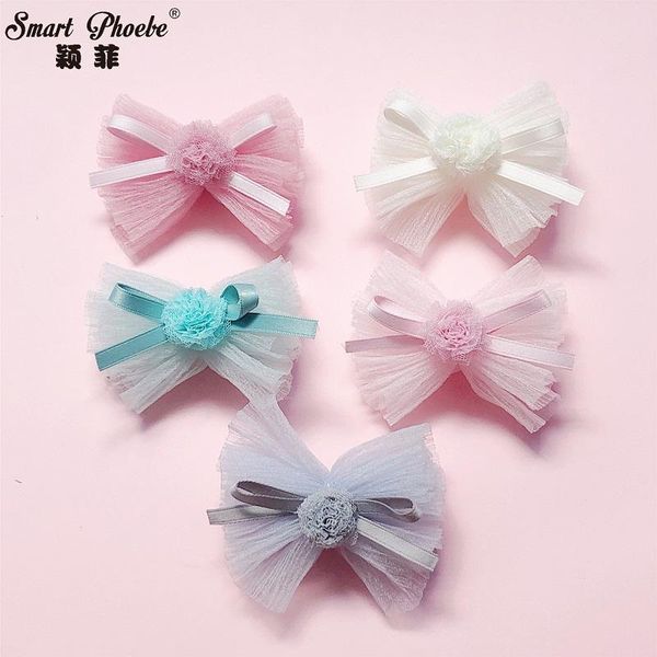boutique 20pcs fashion cute pom tulle bow hairpins ribbon bowknot hair clips princess headwear girls accessories, Slivery;white
boutique 20pcs fashion cute pom tulle bow hairpins ribbon bowknot hair clips princess headwear girls accessories, Slivery;white