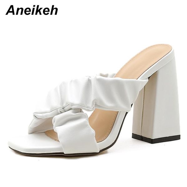 aneikeh summer 2021 fashion women shoes pu square toe slippers pleated solid outside white size 35-42 party, Black
aneikeh summer 2021 fashion women shoes pu square toe slippers pleated solid outside white size 35-42 party, Black