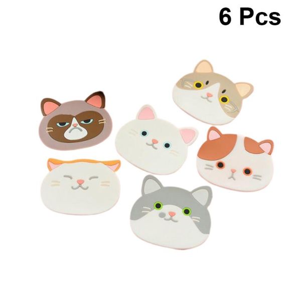 mats & pads 6 pcs 11x8.5cm creative cartoon cat shaped silicone coasters non-slip heat resistant cup holder mat for home kitchen decor
mats & pads 6 pcs 11x8.5cm creative cartoon cat shaped silicone coasters non-slip heat resistant cup holder mat for home kitchen decor