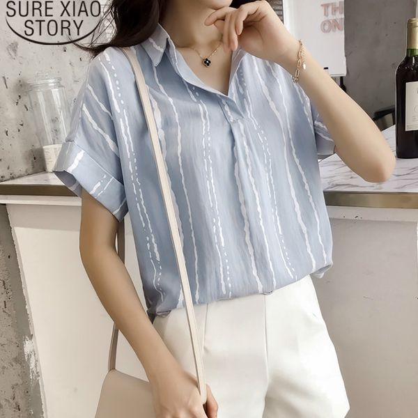 blusas mujer de moda womens and blouses striped turn-down collar shirts plus size women clothing 1938 50 210415, White
blusas mujer de moda womens and blouses striped turn-down collar shirts plus size women clothing 1938 50 210415, White