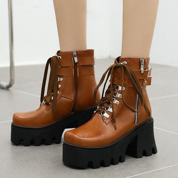 boots black brown yellow women punk ankle fashion zipper thick high heel platform shoes autumn winter square toe short
boots black brown yellow women punk ankle fashion zipper thick high heel platform shoes autumn winter square toe short