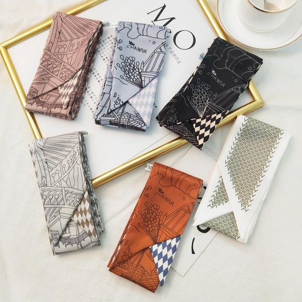 scarves small silk scarf spring, summer autumn decoration skinny women variety tied bags fashion streamers, Blue;gray
scarves small silk scarf spring, summer autumn decoration skinny women variety tied bags fashion streamers, Blue;gray