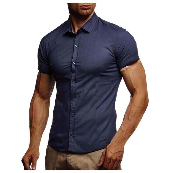 men's casual shirts business affairs solid short sleeve button turn-down collar tight tdesign shirt 2021, White;black
men's casual shirts business affairs solid short sleeve button turn-down collar tight tdesign shirt 2021, White;black