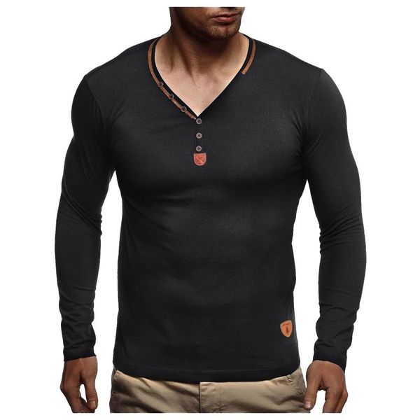 men's t-shirts fashion buttons slim fit v-neck long-sleeved muscle solid casual shirts summer basic tee, White;black
men's t-shirts fashion buttons slim fit v-neck long-sleeved muscle solid casual shirts summer basic tee, White;black