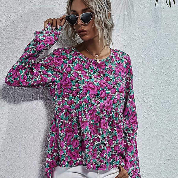blusas elegantes polyester long big sleeve rosered floral pattern decoration o neck women blouses 60237 women's & shirts, White
blusas elegantes polyester long big sleeve rosered floral pattern decoration o neck women blouses 60237 women's & shirts, White