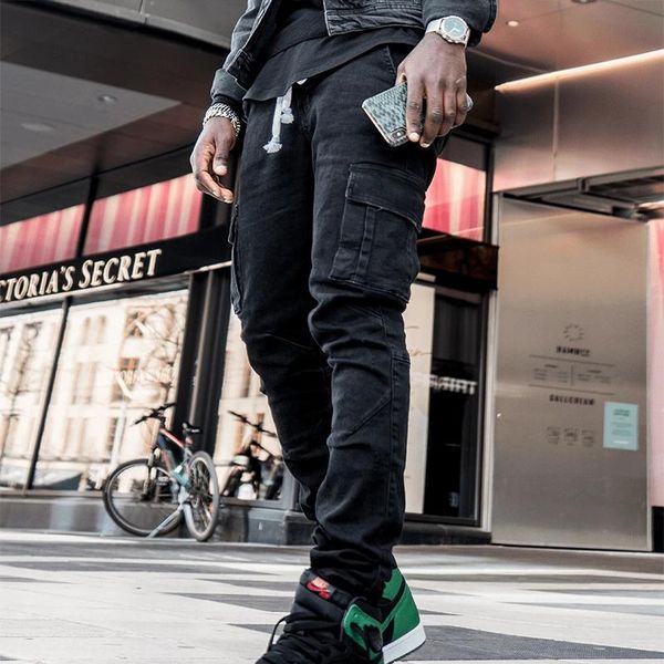 men's jeans streetwear hip-hop style solid men fashion slim fit denim trousers autumn men's casual side pockets cargo pants, Blue
men's jeans streetwear hip-hop style solid men fashion slim fit denim trousers autumn men's casual side pockets cargo pants, Blue