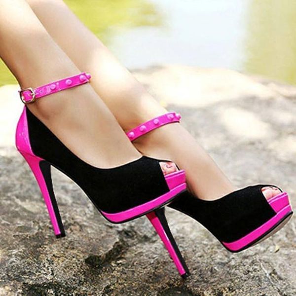 sandals minan ser novel fashion women's shoes, black suede pink pu, buckle, about 2.5 cm waterproof, 12.5 pumps, peep toe pumps.
sandals minan ser novel fashion women's shoes, black suede pink pu, buckle, about 2.5 cm waterproof, 12.5 pumps, peep toe pumps.